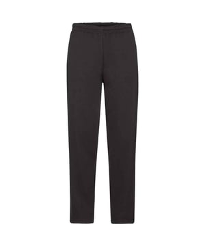 80% Katoen, 20% Polyester. 280gsm. Ontwerp: Eenvoudig. Uitgesneden etiket, Diepe zakken, Elastische tailleband, Binnenkoord, Open zoom.