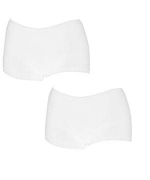 Pack-2 Q-EN Mikrofaser-Shorts.
 Ränder an den Konturen.
 Elastischer und atmungsaktiver Stoff.
 Nähte in Ton gesehen.
 Zusammensetzung: 95% Bambus, 5% Elastan
 Pflege:
Waschen bei max. 30º Temperatur.
 - Kein Bleichmittel verwenden.
 - Keinen Trockner verwenden.
 - Nicht bügeln.
 - Nicht chemisch reinigen.