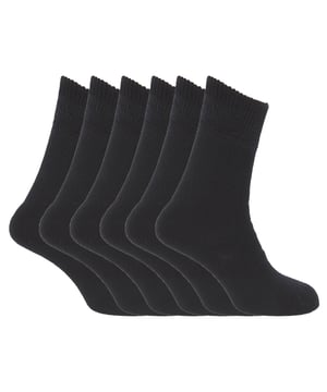 Our premium quality multipack Womens thermal socks. Size UK 4-7, EUR 37-41. Ideal for cold winter days or even on the ski slopes. Double brushed inside and knitted with high bulk acrylic yarn for extra warmth and comfort. High tog rating. Long pile cushioning for extra comfort. Fibre contents: 80% Acrylic and 20% Nylon, Fibre contents for Black: 85% Acrylic, 10% Polyester, 5% Elastane.