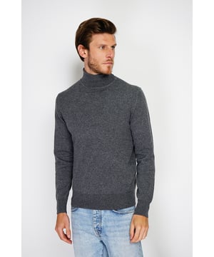 William de Faye – Rollkragenpullover – Dunkelgrau