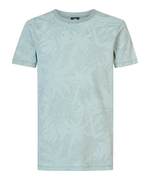 T-Shirt mit Allover-Print, Rundhalsausschnitt und kurzen Ärmeln. Hergestellt aus 100 % Baumwolle. In verschiedenen Farben erhältlich. Du schwankst zwischen zwei Größen? Nimm die größere Größe! Kurzarm-T-ShirtRundhalsausschnittAllover-Muster100 % BaumwolleDas Model ist 152 cm groß und trägt Größe 152.