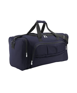 Large main compartment. Zipped pockets at each end. Zipped front pocket. Carry handles with pad. Adjustable/removable shoulder strap. Baseboard. Studded base. Material: 600D polyester. Dimensions: 30 x 56 x 26 cm.