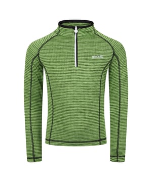 96% Polyester, 4% Elastan. Gewebe: Fleece, Stretch. Design: Mit Streifendetail. mit halbem Reißverschluss. Verriegelte Flachnähte, Leicht, Feuchtigkeitsabweisend, Schnelltrockend. Langärmlig. Stehkragen, Reißverschluss.