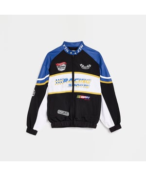 Motocross badge design, Colour blocking, Long sleeve, Elasticated hem