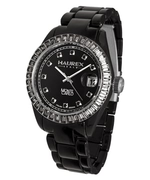 Haurex Italia: reloj negro Monte Carlo para mujer