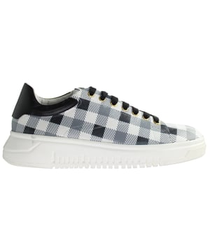 Emporio Armani Zwart Wit Geruit Synthetisch Heren Trainers X3X024 XL145 D611