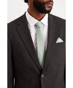 Complete the look with our collection of suit accessories. From classic bow ties, to lapel pins to braces and cuff links we've got everything you need to take suiting to the next level.Style: Sage Tie And Pocket Square SetIdeal for: Occasion