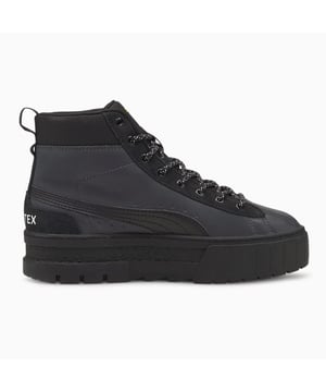 Puma Mayze Mid GTX Lace-Up Negro Piel Lisa Botas Mujer 381890_01