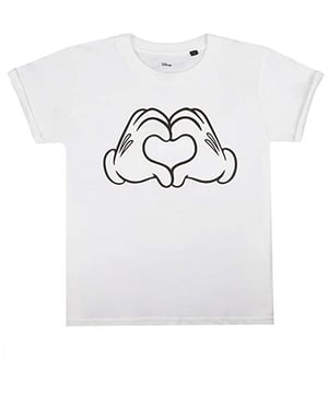 Baumwolle, Polyester. Design: Hände, "Love". Passform: Klassisch. 100% offiziell lizenziert. Rundhalsausschnitt. Kurzärmlig. Bündchen: Umgekrempelter Umschlag.