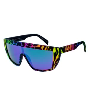 Italia Independent Unisex Zonnebril 0912-ZEF-149 - Materiaal: Acetaat - Kleur frame: Multicolour - Afmetingen: 122/0/140 mm (Diameter lens / Brug formaat / Lengte veren)