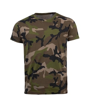 Slim fit. Side seams. Twin needle stitching. Unbranded size label at neckline. Material: 100% ringspun semi-combed Cotton. Weight: 150 gsm. Chest (to fit inches): S(36/38), M(38/40), L(41/42), XL(43/44), XXL(45/47).