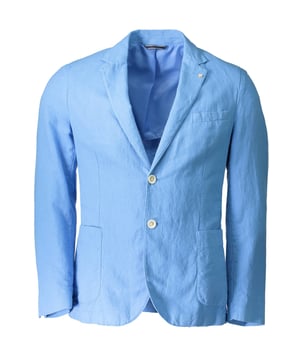 Klassische Jacke mit langen Ärmeln, Knöpfen, 2 Innentaschen, 2 Außentaschen, Tasche, Logo