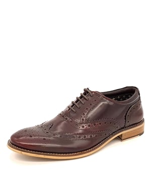 Traditional hand finished shoe with a classic brogue design and a must for any man's wardrobe for a perfect fit with formal attire. Made from genuine high quality burnished leather and cusion insole for superior comfort. These are soft to touch and look great with suits and smart wear. Handmade leather shoes with Genuine leather upper.