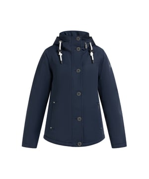 Volle Outdoor-Performance bietet die wattierte Winterjacke von ICEBOUND auch an arktischen Tagen. Die wind- und wasserdichte Beschichtung mit fest verklebten Nähten hält Kälte und Nässe erfolgreich auf Abstand, ein weiches Polar-Fleece-Futter sorgt für isolierte Wärme. Ein fester Reißverschluss, verdeckt durch eine Knopfleiste, dicht abschließende Innenbündchen, ein hochschließender Kragen und eine regulierbare Kapuze, die Sie in den Kragen integrieren können, sind weitere Schutzfunktionen dieser robusten Outdoor-Jacke. In den seitlichen Eingrifftaschen mit Druckknopf und der Innentasche lassen sich Ihre wichtigsten Utensilien verstauen. Hochwertige Markendetails und praktische Funktionsgurte, mit denen Sie die Jacke wie einen Rucksack tragen können, vervollständigen das gelungene Design.  Winterjacke