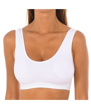 Top de encaje de Q-EN.
Color Blanco
Tirantes finos, elásticos.
Escote con acabado redondo y acanalado elastico, con nombre de la marca. 
Tejido cómodo y transpirable.
Costuras vistas a tono.

Composición:  95% Bamboo, 5% Elastano

Lavar a temperatura máx. 30º.
- No usar lejía.
- No usar secadora.
- No planchar.
- No lavar en seco.