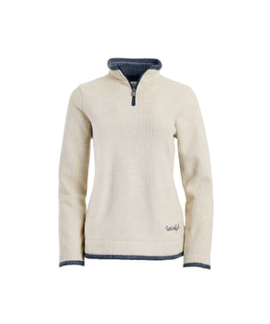 86% gerecycled polyester, 14% viscose. Ontwerp: Geborduurd, Raster, Logo. Hem: Contrast. Stoftechnologie: Isoleren. Halslijn: Contrasterende kraag, Hoge Hals. Manchet: Contrastrand. Mouwtype: Met lange mouwen. Zakken: 2 Zijzakken. Sluiting: 1/4, Contrasterende Ritssluiting, Ritssluiting. Duurzaamheid: Milieuvriendelijk. 8 VK: 33 in. 10 VK: 35 in. 12 VK: 37 in. 14 VK: 39 in. 20 VK: 45,5 in. 22 VK: 47,5 in. 18 VK: 44 in. 16 VK: 41 in.