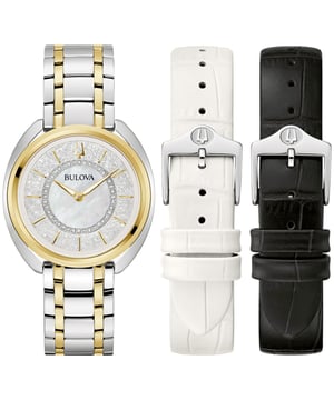 Dit Bulova Dames horloge beschikt over een Quartz binnenwerk. De kast (34 mm mm) is vervaardigd uit RVS (Multi) en heeft een Saffierglas. De band is Multi RVS. Dit horloge uit de Bulova Duality reeks is een mooi en tijdloos geschenk. Verras jezelf of iemand anders met dit cadeau. Bovendien geniet u hierbij van 2 jaar garantie tegen alle fabricagefouten.