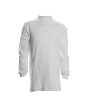 Unisex Boys and Girls Half Neck Long Sleeve T-Shirt.

 This comfortable and versatile long-sleeved t-shirt is perfect for little ones. Designed with a crew neck that offers extra coverage and a modern fit, it's ideal for everyday wear or special occasions.

 Unisex, it fits perfectly to boys and girls, offering a simple and elegant look.

 Made from a cotton-polyester blend, this t-shirt combines the natural softness of cotton with the durability of polyester, ensuring all-day comfort.

 Available in a wide range of solid colours, it is easy to match with any outfit. It also features cuffs on the sleeves, providing a firm fit and preventing the sleeves from slipping.

 An essential item for any child's wardrobe, practical and stylish!
 Composition: 50% Cotton, 50% Polyester
 Care:
- Wash at a maximum of 30ºC.
 - Use mild detergents.
 - Do not use bleach.
 - Dry at low temperature.
 - Iron at low temperature.