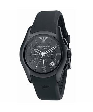 Emporio Armani AR1430 - Reloj para hombre cuarzo cerámico• material: cerámico• cristal: minèral• pulsera: goma• correa: negro• resistencia al agua: 30 m (3 ATM)• tamaño de la caja: 42 mm