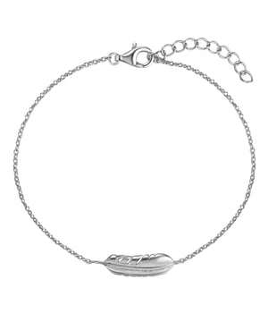 Did you know that the feather is considered a symbol of freedom, wisdom and strength in Native American mythology? With this bracelet from the Rafaela Donata label you can wear this extraordinary talisman on your wrist. The finely crafted feather is integrated into a delicate anchor chain and exudes casual boho vibes. The chain and feather motif are made of 925 sterling silver and protected from tarnishing with a rhodium finish - ideal for all fans of cool, shimmering silver accessories. A high-quality carabiner clasp, which can be easily opened and closed with one hand, as well as a short extension piece ensure the best wearing comfort.