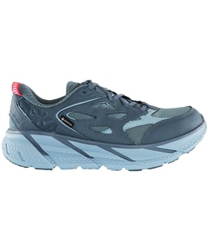 The Hoka Clifton L Gore-Tex Men's Blue Trainers are premium athletic shoes designed for various outdoor activities, including running and hiking. Here are some key features and details about these trainers:

 Gore-Tex Technology:  These trainers are equipped with Gore-Tex technology, known for its waterproof and breathable properties. It helps keep your feet dry and comfortable even in wet conditions.

 Lightweight Design:  Hoka prioritizes lightweight designs in their shoes to reduce fatigue and enhance performance. The Clifton L trainers are engineered to be lightweight, allowing for a more efficient and comfortable stride.

 Maximal Cushioning:  Hoka is known for its maximal cushioning, and these trainers are no exception. They provide excellent shock absorption and support, making them suitable for long runs or hikes.

 Versatile Use:  The Clifton L trainers are versatile and can be used for various activities, including running, hiking, walking, and everyday wear.

 Durable Outsole:  The outsole of these trainers is typically made from durable rubber, providing good traction on various surfaces.

 Breathable Upper:  The upper of the trainers is often designed to be breathable, ensuring that your feet stay comfortable and well-ventilated during physical activities.

 Secure Fit:  Many Hoka trainers, including the Clifton L, are known for their secure and comfortable fit, reducing the risk of blisters or discomfort during prolonged wear.

 Blue Color:  The blue color of these trainers is both stylish and versatile, making them suitable for a variety of outfits and styles.

 Hoka Branding:  You can expect to find Hoka branding on these trainers, indicating their quality and performance.

 Available in Various Sizes:  Hoka typically offers a range of sizes to ensure a comfortable fit for individuals with different foot sizes.

The Hoka Clifton L Gore-Tex Men's Blue Trainers are an excellent choice for individuals who want waterproof and comfortable footwear for outdoor activities or those who prefer a cushioned and supportive shoe for everyday wear.
