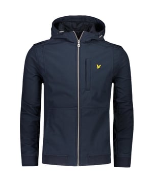 Heren softshell jas van het merk Lyle & Scott. De jas is gemaakt van hoogwaardig polyester en elastaan, en heeft een normale pasvorm. Het softshell materiaal zorgt ervoor dat de jas wind- en waterdicht is. De elastaan zorgt dat de stof ook rekbaar is, dit zorgt voor hoog draafcomfort.  Merk: Lyle & ScottModelnaam: Softshell JacketCategorie: heren jasMaterialen: polyester, elastaanKleur: blauw