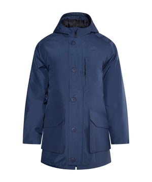 Der ideale Begleiter in der Winterzeit ist dieser Parka von Outdoor-Spezialist ICEBOUND. Sein urbaner Stil mit Kapuze, XL-Pattentaschen und Brusttasche setzt auf klassische Coolness. Das leicht wattierte Modell ist gut isoliert und das beschichtete Obermaterial ist stark gegen Regen und Schnee. Weiteren Schutz bietet die stylishe Knopfleiste, die den Reißverschluss verdeckt sowie die windstoppenden Rippstrickbündchen am Ärmel.  Parka