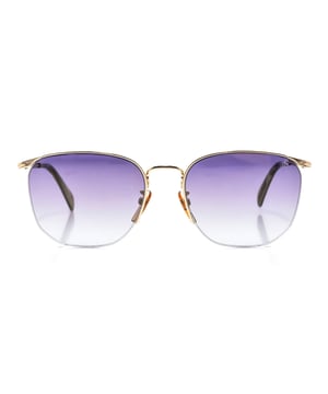 1038FS sunglasses with metal frame.

 Shape and design:
 - These David Beckham glasses have a square silhouette.

 Frame material:
 - The frame of these glasses is made of metal.
 - The use of metal provides durability and lightness to the frame.
 - This makes the glasses durable and comfortable to wear.

 Metal temples:
 - The temples are also made of metal, matching the frame material.
 - The metal on the temples adds solidity and stability to the structure of the glasses.

 Brand details:
 - David Beckham brand engraving on the lens.
 - These design elements help to clearly identify the model as part of the David Beckham eyewear collection.

 Glasses:
 - The lenses are of high quality.
 - These lenses provide excellent UV protection and sharp, clear vision.
 Measures: Lens height: 47 mm. Lens width: 58 mm. Bridge: 19 mm. Temples: 145 mm.
 Composition: Metal
 Care:
Use a soft, clean microfiber cloth to clean your sunglasses. This type of cloth will not scratch the lenses.
 Avoid using abrasive cleaning products, detergents, alcohol or acetone, as they can damage lenses and anti-reflective treatments.