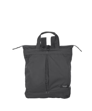 Unisex rugzak met ritssluiting. één open binnenzak. twee ritsen aan de voorkant en twee ritsen aan de achterkant, externe zakken. ontbrekende schouderband.  Handvat van gerecycled polyethyleentereftalaat. een binnencompartiment.  extern materiaal.  Binnenkant van gerecycled polyethyleentereftalaat. Afmetingen: 35x42x8 cm. Modeproduct