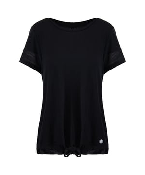Asics Short Sleeve Crew Neck Black Plain Womens T-Shirt 146407 0904
