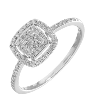 18K (750) witgoud: 2,1 gram; # Diamant: 0,23 ct