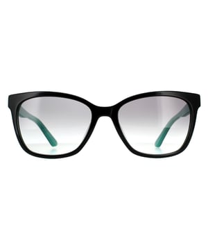 Las gafas de sol rectangulares para mujer Calvin Klein en negro, verde azulado y gris degradado CK19503S son un estilo rectángulo clásico fabricado en acetato ligero. El logo de Calvin Klein aparece en las delgadas patas para auténtica representación de la marca.