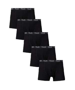 Refresh your everyday essentials with this five-pack of French Connection boxers. Features elastic waistband with FCUK branding logo. Made from stretch cotton fabric to ensure comfortable wear.