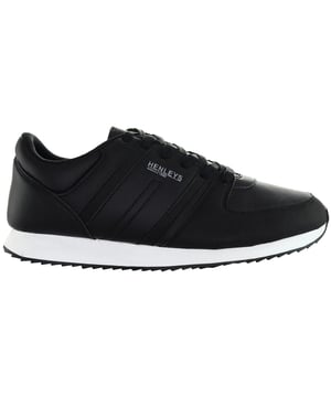 The Henleys Renner Men's Running Trainers are crafted to optimize your running performance while keeping you stylish and comfortable throughout your workouts. Here are the key features of these exceptional trainers:

 Modern Design:  The Renner trainers feature a contemporary design that seamlessly blends style with functionality, making them a perfect choice for both athletic activities and casual wear.

 Breathable Upper:  Engineered with a breathable mesh upper, these trainers ensure maximum airflow to keep your feet cool and dry, even during intense runs or workouts.

 Lightweight Construction:  Built with lightweight materials, the Renner trainers offer a feather-light feel, allowing for effortless movement and agility on the track or treadmill.

 Responsive Cushioning:  Equipped with responsive cushioning in the midsole, these trainers provide excellent shock absorption and energy return, helping to reduce fatigue and enhance your performance.

 Durable Outsole:  The durable rubber outsole of the Renner trainers offers exceptional traction and grip on various surfaces, ensuring stability and confidence with every stride.