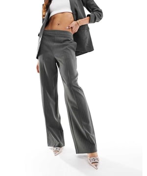 Trousers & Leggings by Pieces Part of a co-ord set Blazer sold separately Stripe design Regular rise Stretch-back waistband Side pockets Wide legSold By: Asos