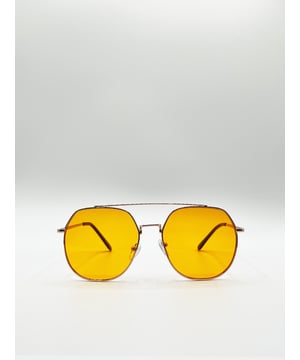 Frame Colour: Gold
Lens Colour:Yellow
Frame Material: Metal
One Size
FDA Approved
UV 400 PROTECTION IN ACCORDANCE WITH 89/686/EEC BS EN ISO 123-1:2013
SKU: SG2309802
