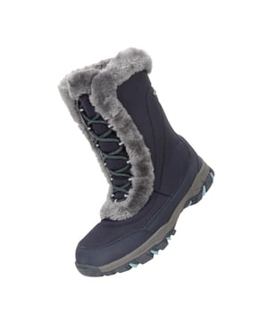 Obermaterial: Synthetik, Textil. Futter: Isotherm, Textil, Thinsulate. Einlegesohle: Synthetik. Laufsohle: Gummi, Synthetik. Gewebe-Technologie: Langlebig, DWR-Finish, Flexibel, Isotherm, Leicht, Schneesicher, Thermisch getestet -20c, Wasserabweisend, Wasserbeständig, Wasserdicht. Flach. Schnitt: Mittlerer Schnitt. Besätze: Pelzimitat. Design: Schlicht. Zehenform: Rund. Verschluss: Schnürung, Slip-In.