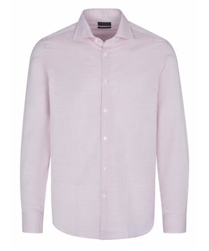 100% algodón; camiseta de Pal Zileri;  Modelo: M370G30S---30748 71;  Mano de obra de alta calidad;  100% algodón suave;  Abrazar la figura;  cuello Kent;  Tapeta de siete botones;  puños deportivos;  Detalles del logotipo de Pal Zileri