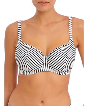Freya Jewel Cove Underwired Sweetheart Bikini Top. Lightly padded foam cups for support and smooth rounded shape. This product is recommended as hand wash only.