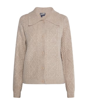 Verrijk je wintergebreide kleding met dit vest van DreiMaster Vintage. Het zachte model is gemaakt van een mix van gedeeltelijk gerecyclede garens en heeft een stijlvol breipatroon met verschillende kabelpatronen, een doorlopende knoopsluiting en een geribde omslagkraag. Dankzij de relaxte pasvorm past hij ideaal bij jeans of chino's.  Vest