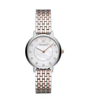 Beautiful ladies Armani watch, mineral crystal glass and water resistant up to 50m, comes with full presentation box