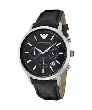 Emporio Armani AR2447 - Reloj para hombre cuarzo acero inoxidable• material: acero inoxidable• cristal: minèral• pulsera: cuero• correa: gris• resistencia al agua: 50 m (5 ATM)• tamaño de la caja: 43 mm