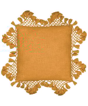 Sit back and relax on this woven, cotton slub cushion. Featuring a distinctive Macramé knotted tassel trim, this design is available in a range of relaxed hues. Timeless and functional, this cushion is the ideal addition to your relaxed, cosy interior styling.