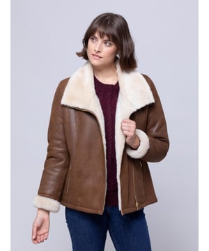For those wanting to add a little extra glamour to their sheepskin aviator, the Allerdale offers just that. We've taken the classic style, in a rich-caramel hue, and added gold-toned hardware, to elevate the Allerdale. Hand-crafted from 100% sheepskin, this aviator has a nappalan finish, and in time it will develop a crackled vintage effect. Combined with a contrasting white wool, showcased on turn-back cuffs and a chunky collar, this is a distinctive jacket. The styling is incredible, yet nothing should take away from the sheepskin. After all these years it remains our favourite material, offering the perfect balance between form and function. As nature's ultimate insulator it's the first jacket you'll turn to when the temperatures drop. And, it will be with you for years to come.