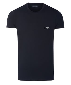 57% algodón, 38% modal, 5% elastano; Camiseta Emporio Armani;  Modelo: 110853CC53400020;  Mano de obra de alta calidad;  Mezcla de algodón suave;  cuello redondo;  manga corta;  Detalles del logotipo de Emporio Armani.