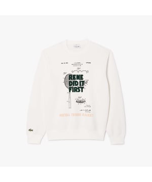 Patent Motif Piqué Jogger Sweatshirt Gerecycled katoenmix piqué Relaxed comfortabele pasvorm Ronde hals Print en borduursel details Genaaide krokodil op mouw Patent Motif Piqué Jogger Sweatshirt Gerecycled katoenmix piqué Relaxed comfortabele pasvorm Ronde hals Print en borduursel details Genaaide krokodil op mouw
