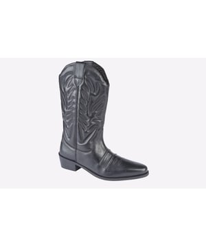 Elevate your wardrobe with these Woodland Clive Hi cowboy boots, boasting a signature western silhouette, designer stitch detailing, and a slight heel for increased visual appeal.
- Premium leather upper
- Intricate designer stitching
- Western silhouette
- Slight heel
- Durable resin sole