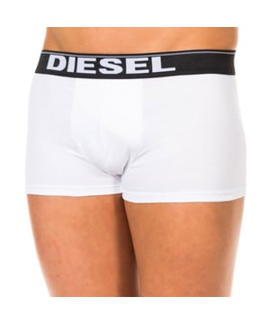 Bóxer Diesel.
Color blanco.
Cinturilla de goma ancha en tono negro.
Nombre de la marca bordado en el frontal de la cinturilla, en tono blanco.
Tejido transpirable.
Zonas de ventilación optima.
Frontal anatómico con capacidad de sujetar sin apretar.
Costuras vistas a tono.

Composición:
- 95% Algodón.
- 5% Elastano.

Cuidados:
- Lavar a temperatura máx. 40º.
- No usar lejía.
- No usar secadora.
- No planchar.
- No lavar en seco.