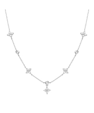 Nainne halsketting in gerhodineerde afwerking. Basic is het toppunt van verfijnde eenvoud, tijdloze sieraden met zachte lijnen en een extra schittering van zirkonia. Pretentieloze basissieraden die perfect zijn om elke dag te dragen, maar ook gebruikt kunnen worden voor speciale gelegenheden.