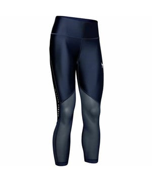 Under Armour X Project Rock Heatgear Blue Womens Mesh Crop Leggings 1351101 408